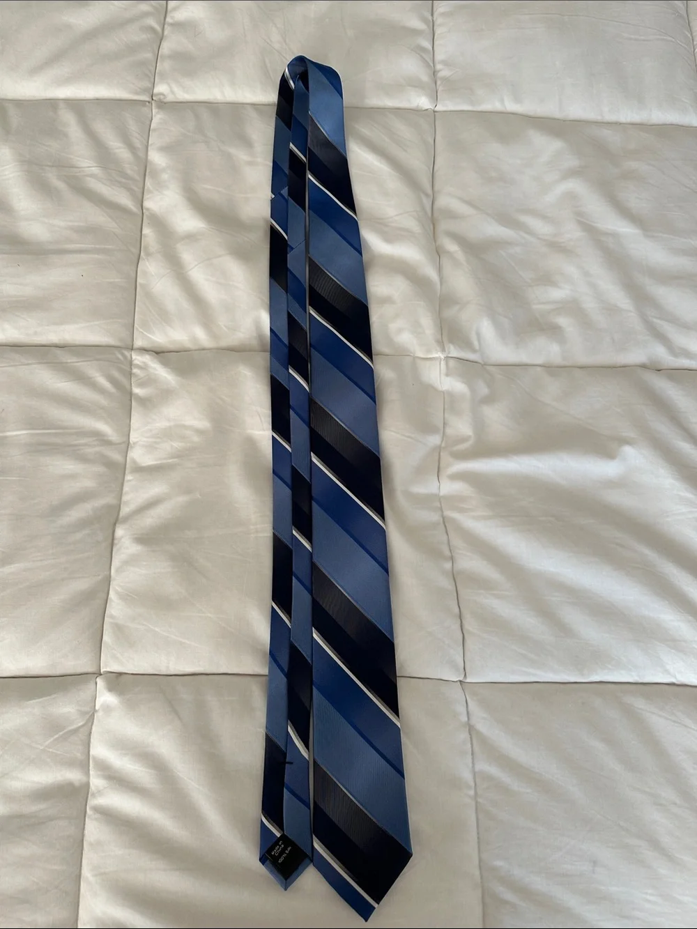 Classic Silk Navy Blue Striped Men's Tie